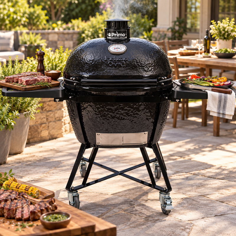 Primo All-In-One Oval X-L 400 Ceramic Charcoal Grill