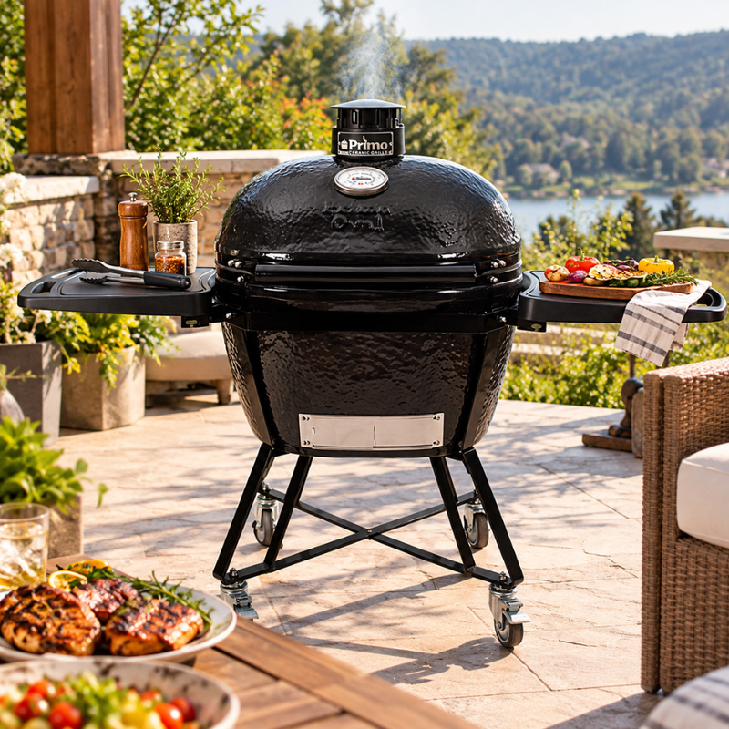 Primo All-In-One Oval X-L 400 Ceramic Charcoal Grill