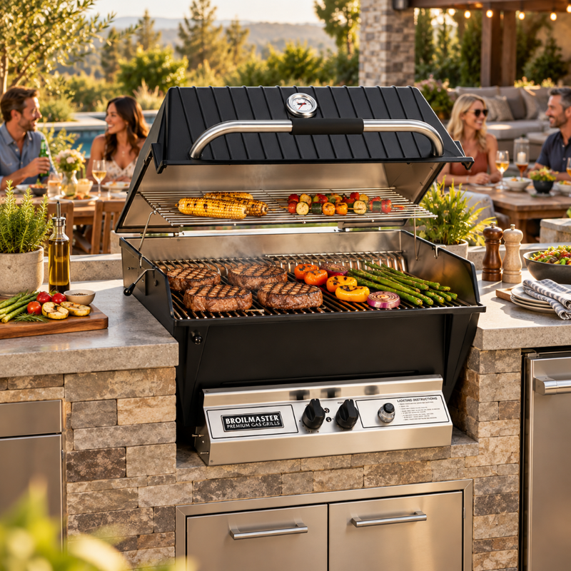 Broilmaster Q3X Slow Cooker Series Oval Burner Gas Grill (Head Only)