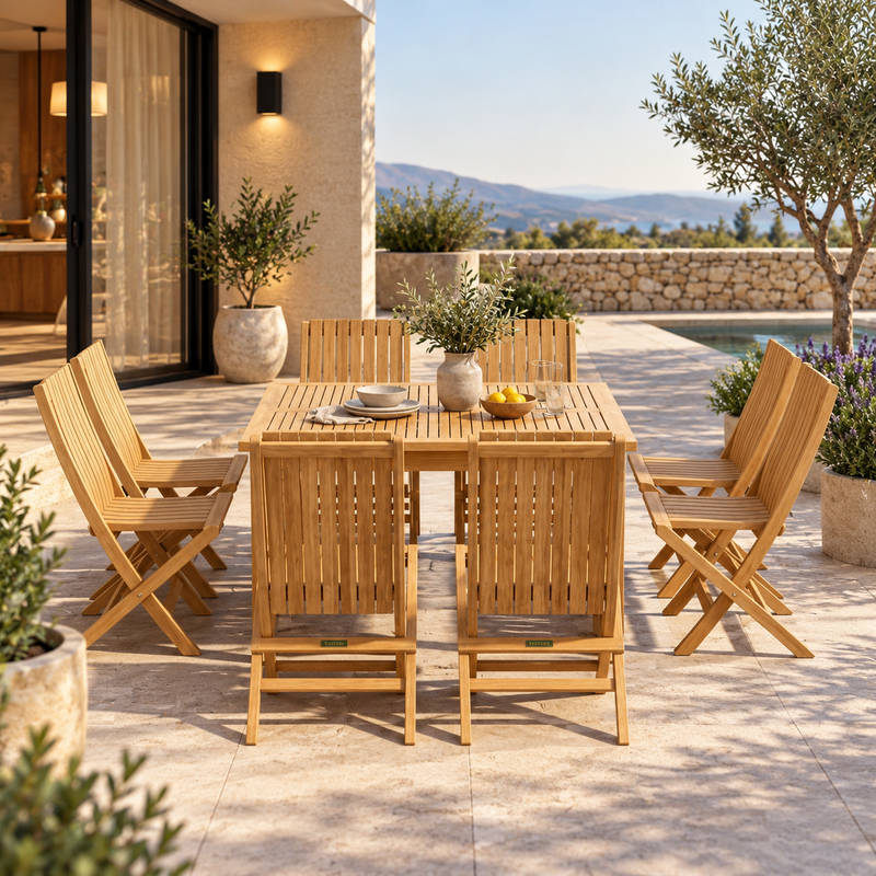 Anderson Teak Windsor Comfort 7-Pc Dining Table Set
