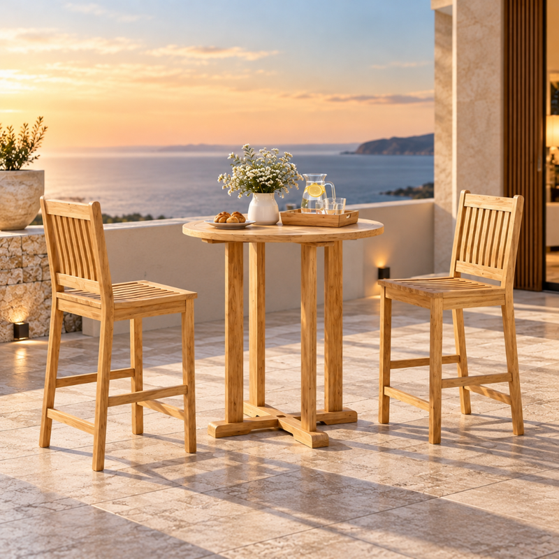 Anderson Teak Bahama Avalon 3-Piece Bar Set (SET-09A)
