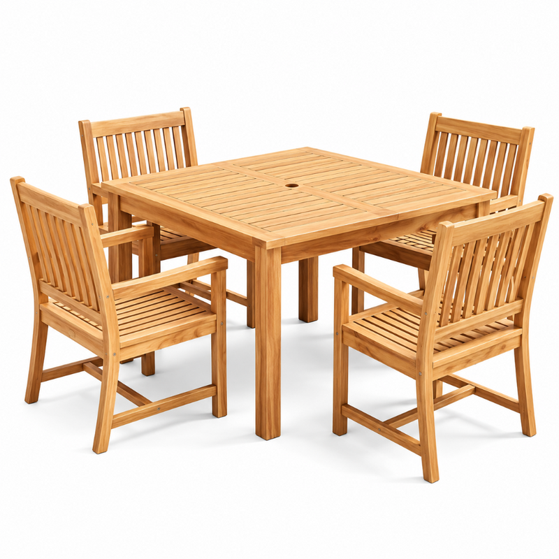 Anderson Teak Windsor Rialto 5-Pc Square Dining Table Set
