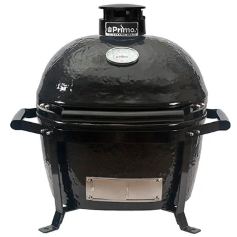 Primo All-In-One Oval Junior 200 Ceramic Charcoal Grill Heavy-Duty Stand