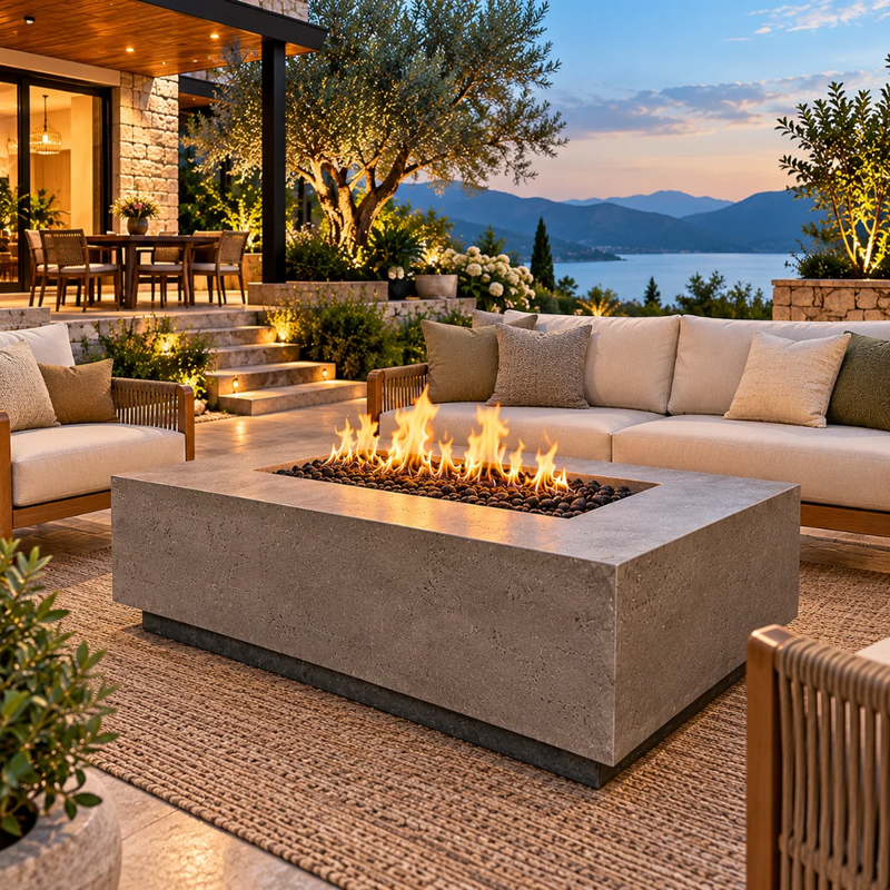 Kannoa Halifax Rectangle Fire Table