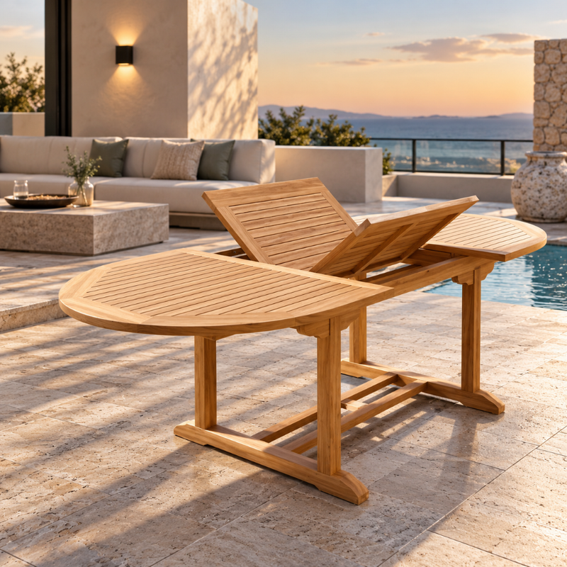 Anderson Teak Bahama 87" Oval Extension Table