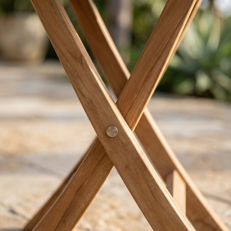 Anderson Teak Montage 20" Round Side Folding Table