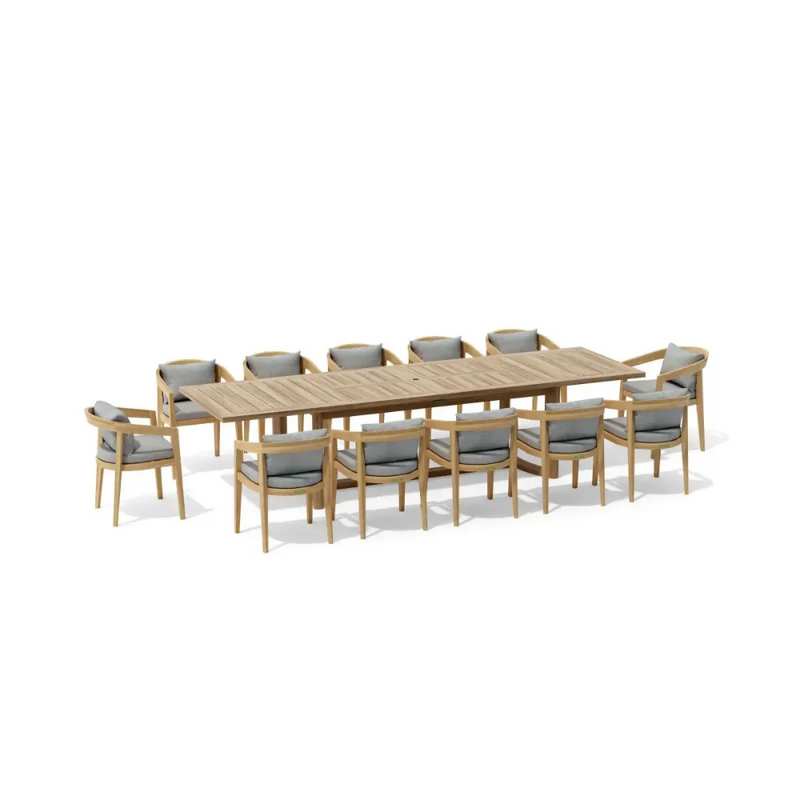 Anderson Teak Toscana 13-Piece Extension Dining Table Set