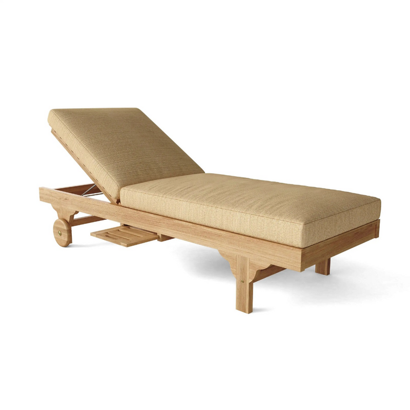 Anderson Teak Capri Adjustable Sun Lounger with Side Tray
