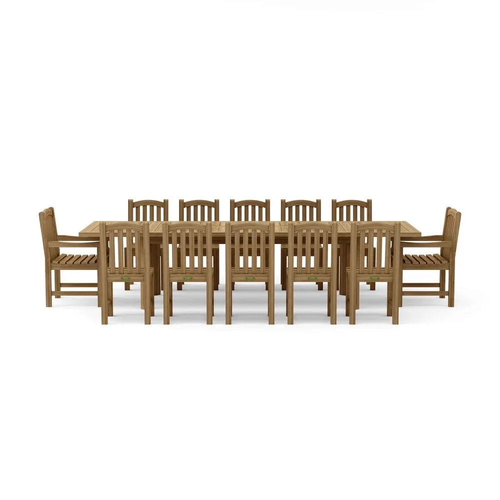 Anderson Teak Chelsea 13-Piece Double Extension Outdoor Dining Set
