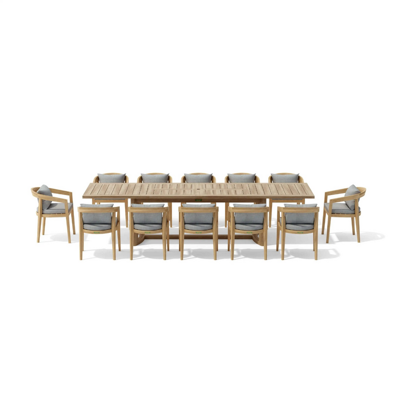 Anderson Teak Toscana 13-Piece Extension Dining Table Set