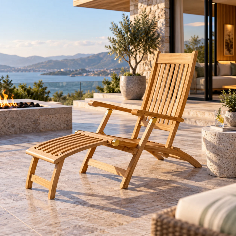 Anderson Teak Tropicana Steamer Chair