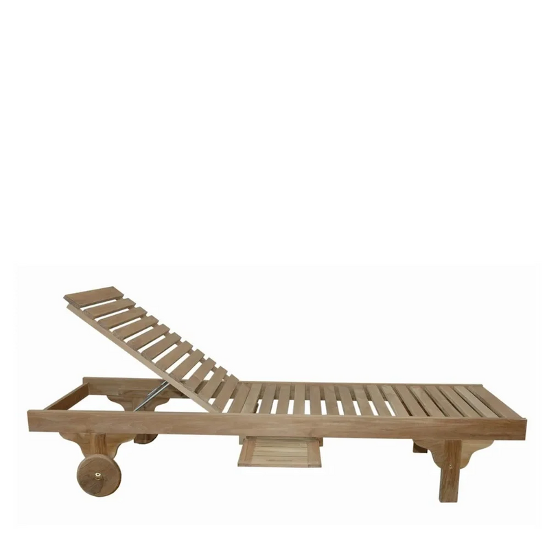 Anderson Teak Capri Adjustable Sun Lounger with Side Tray