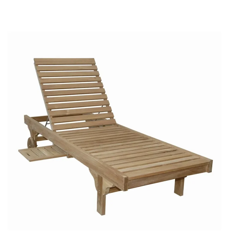 Anderson Teak Capri Adjustable Sun Lounger with Side Tray