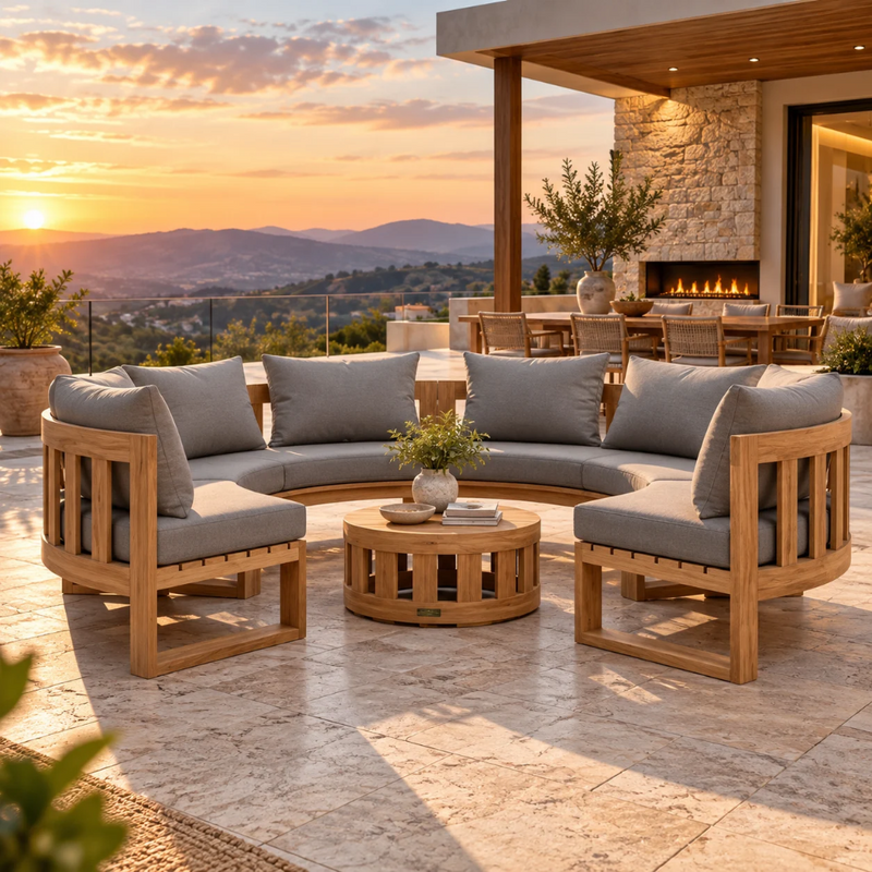 Anderson Teak Circular Modular Deep Seating Set (SET-810)