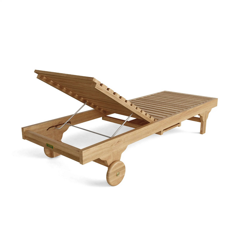 Anderson Teak Capri Adjustable Sun Lounger with Side Tray