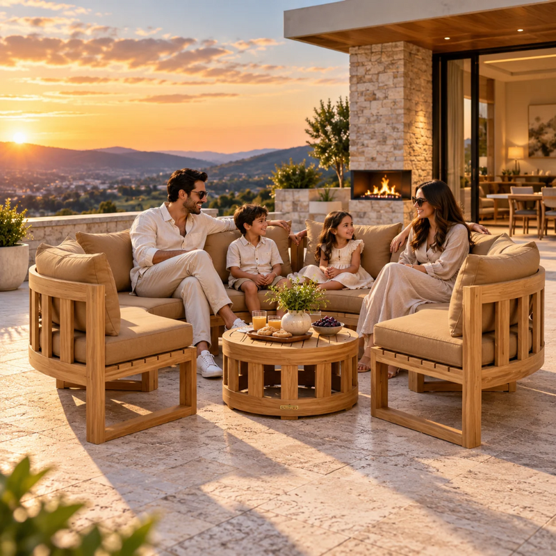 Anderson Teak Circular Modular Deep Seating Set (SET-810)
