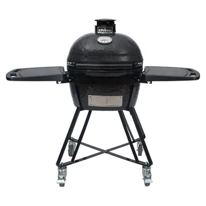 Primo All-In-One Oval Junior 200 Ceramic Charcoal Grill Heavy-Duty Stand